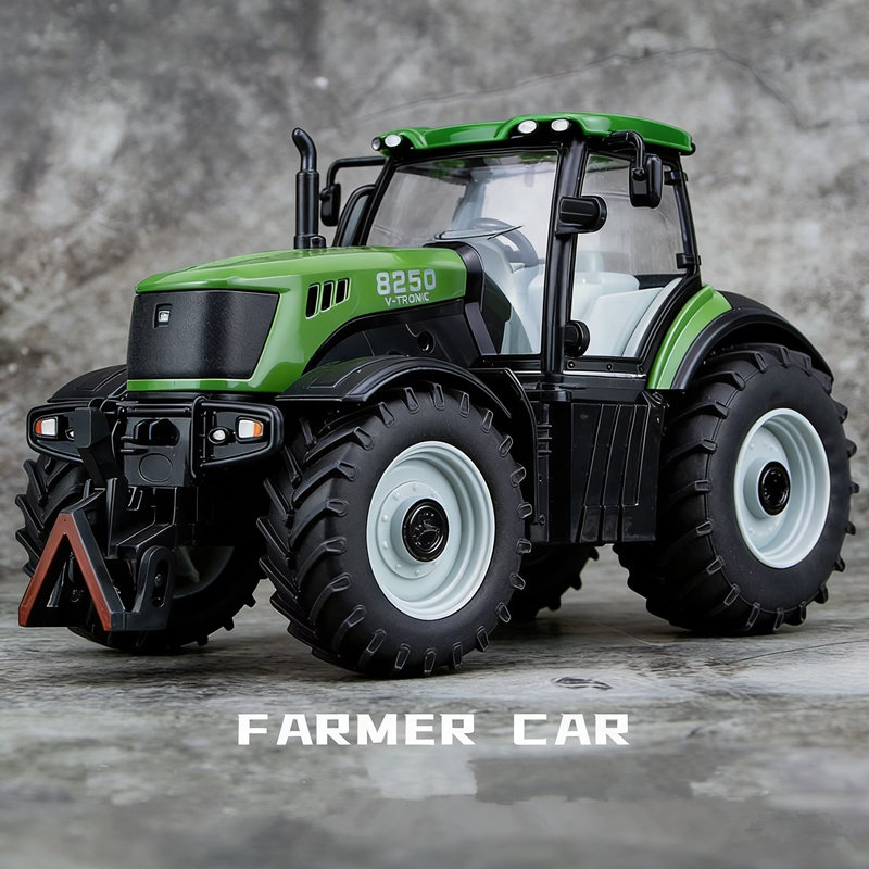 Agriculture Farming Types - รถแทรกเตอร์โลหะผสมอัลลอยด์ขนาด 1/30 ของเล่นเด็กแบบจำลองรถไถนาพร้อมเสียง ของขวัญสำหรับเด็ก