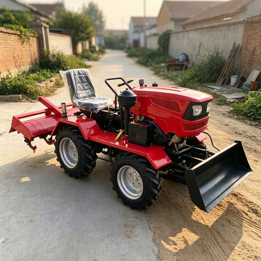 Agriculture Farming Types - เครื่องพรวนดินแบบ 4 ล้อ 4WD ที่ปรับแต่งได้ พร้อมเครื่องหว่านเมล็ดแบบโรตารี่