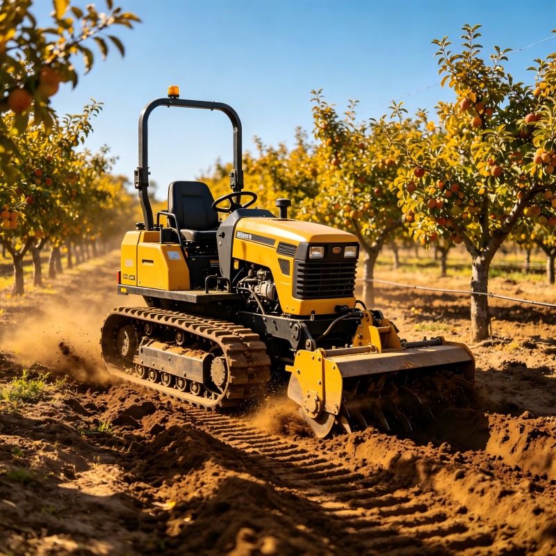 Agriculture Farming Types - รถไถเดินตามอเนกประสงค์ 25 แรงม้า แบบตีนตะขาบ สำหรับพื้นที่น้ำและพื้นที่แห้งแล้ง พร้อมเครื่องพรวนดินขนาดเล็ก