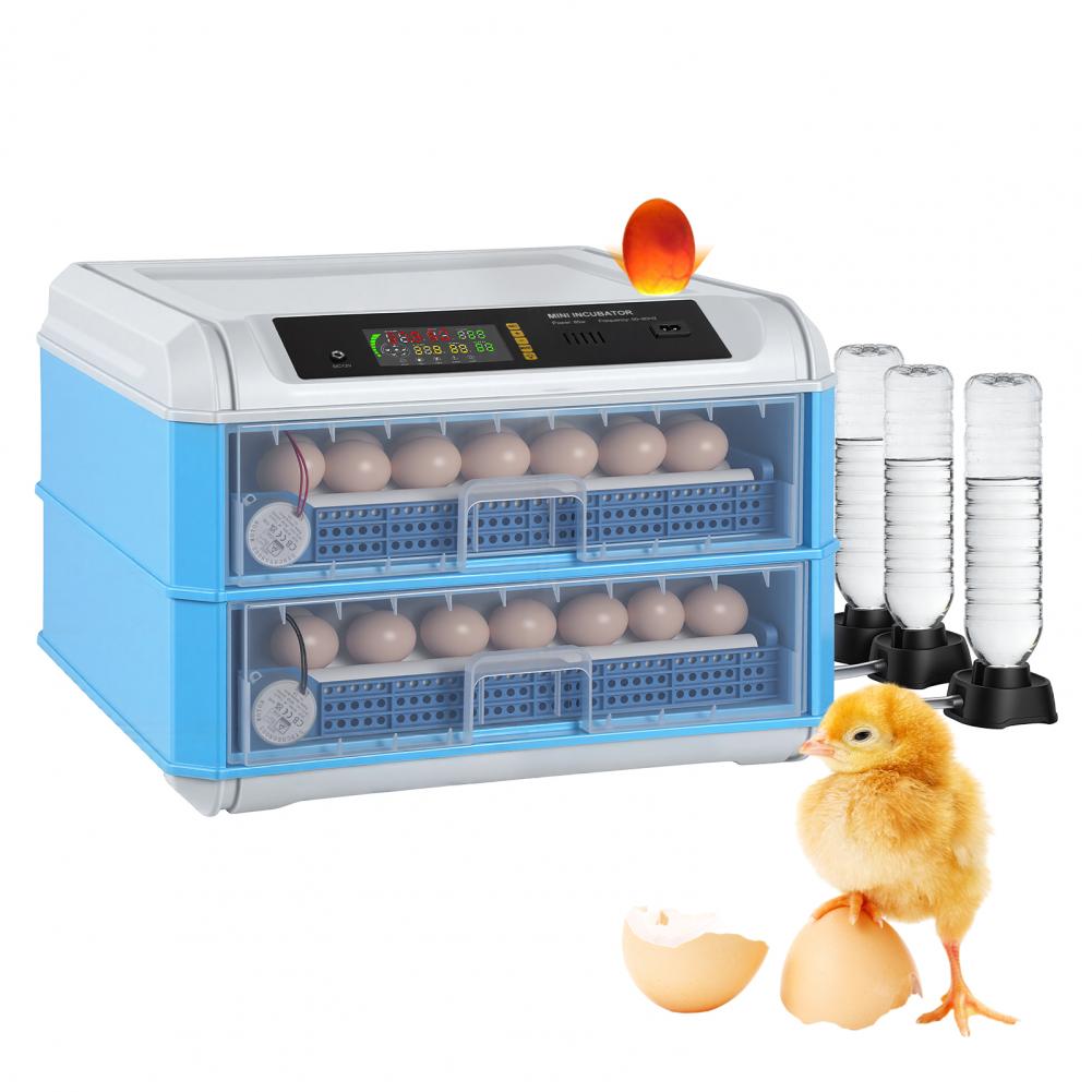 Poultry Incubator - ตู้ฟักไข่ 120 ฟอง, ระบบพลิกไข่อัตโนมัติขนาดใหญ่ พร้อมระบบควบคุมอุณหภูมิ, เครื่องฟักไข่อัจฉริยะสำหรับไก่