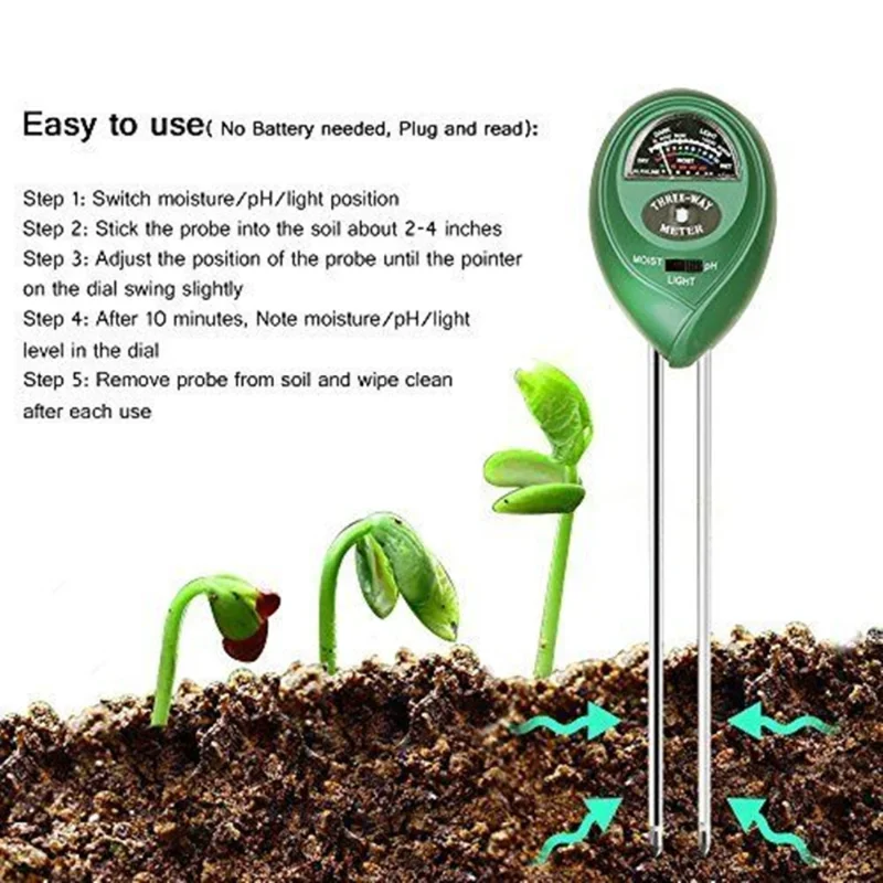 เครื่องวัดค่า pH ในสวน แสงแดด  - Soil Moisture Sensor บทวิจารณ์และราคา